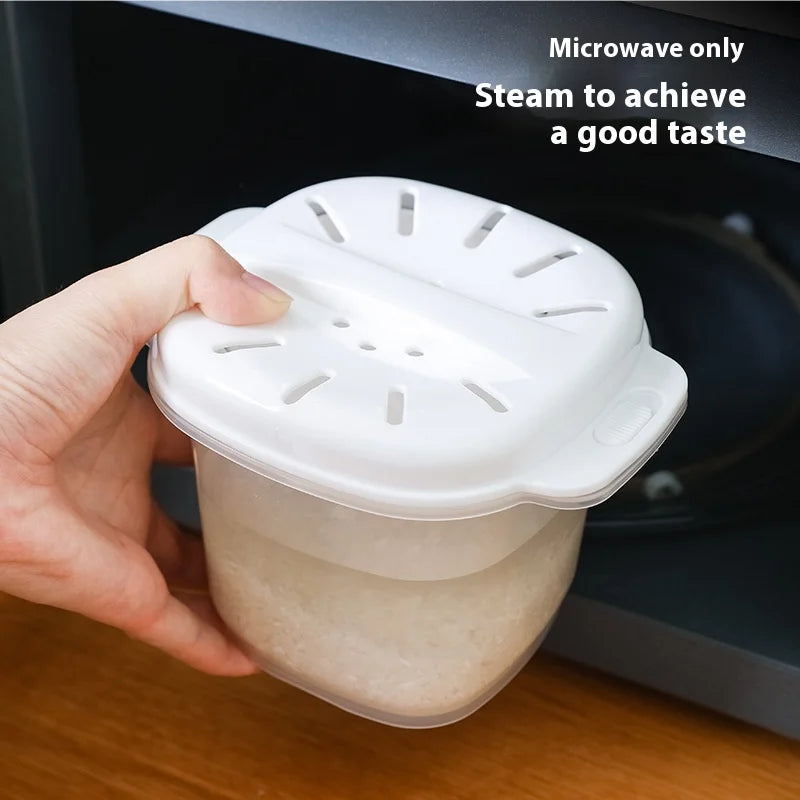 Food gradePP microwave rice cooker multifunctional rice washing and draining quick cooking lunch box suitable for office workers