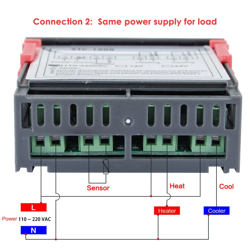 STC-3028 Dual Digital Temperature Humidity Controller 12V 24V 220V Thermoregulator Thermostat for Heating Cooling in Incubator