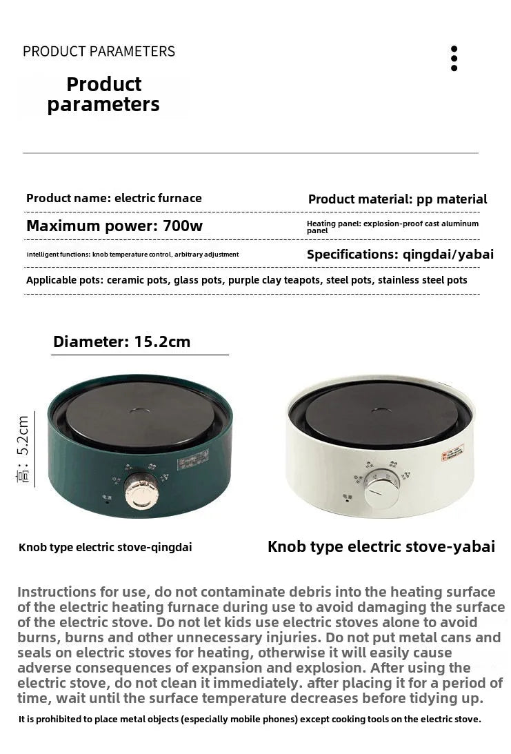 Electric Mini Coffee Heater Milk Tea Mocha Heating Stove Hot Plate Multifunctional Cooking Pot Oven Small Furnace Cooker