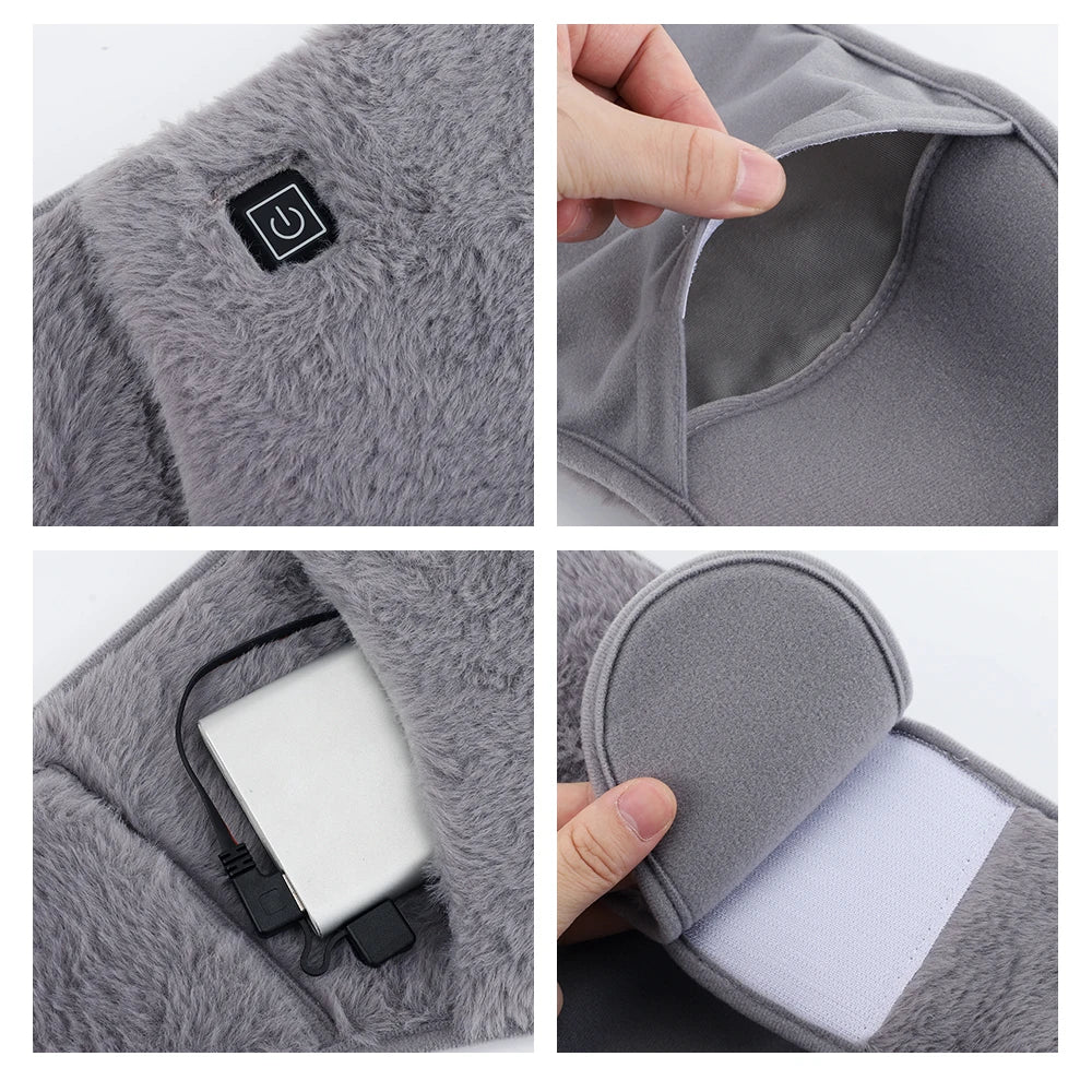 Electric Heating Belt Hand Warmer Winter Heater Waist Warmers Hot Compress Abdominal Lumbar Uterus Warming Pad USB Charging