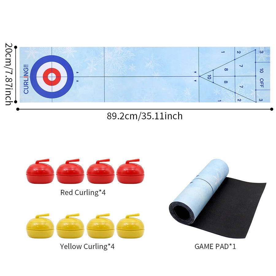 Table curling game is suitable for teenagers or adults, with 8/16 roller skates to choose from for party entertainment games