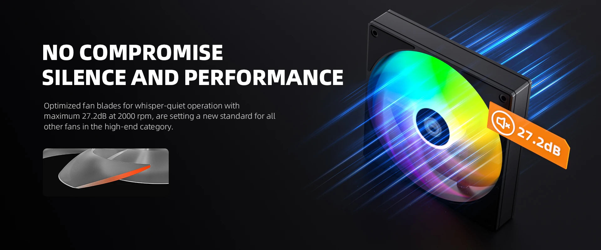 ID-COOLING AS-120-K 120mm High Performance Computer Cooling Fans,Fan Speeds：300- 2000 RPM,Hydraulic Bearing Quiet Long lifespan