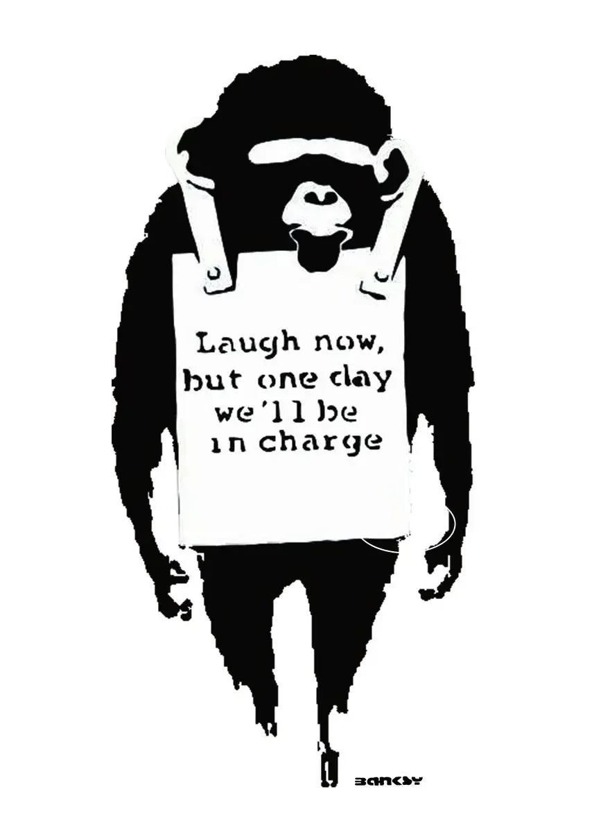 Classic Retro Wall Art Banksy Street Graffiti HD Canvas Print Poster Home Living Room Bedroom Decorative Painting