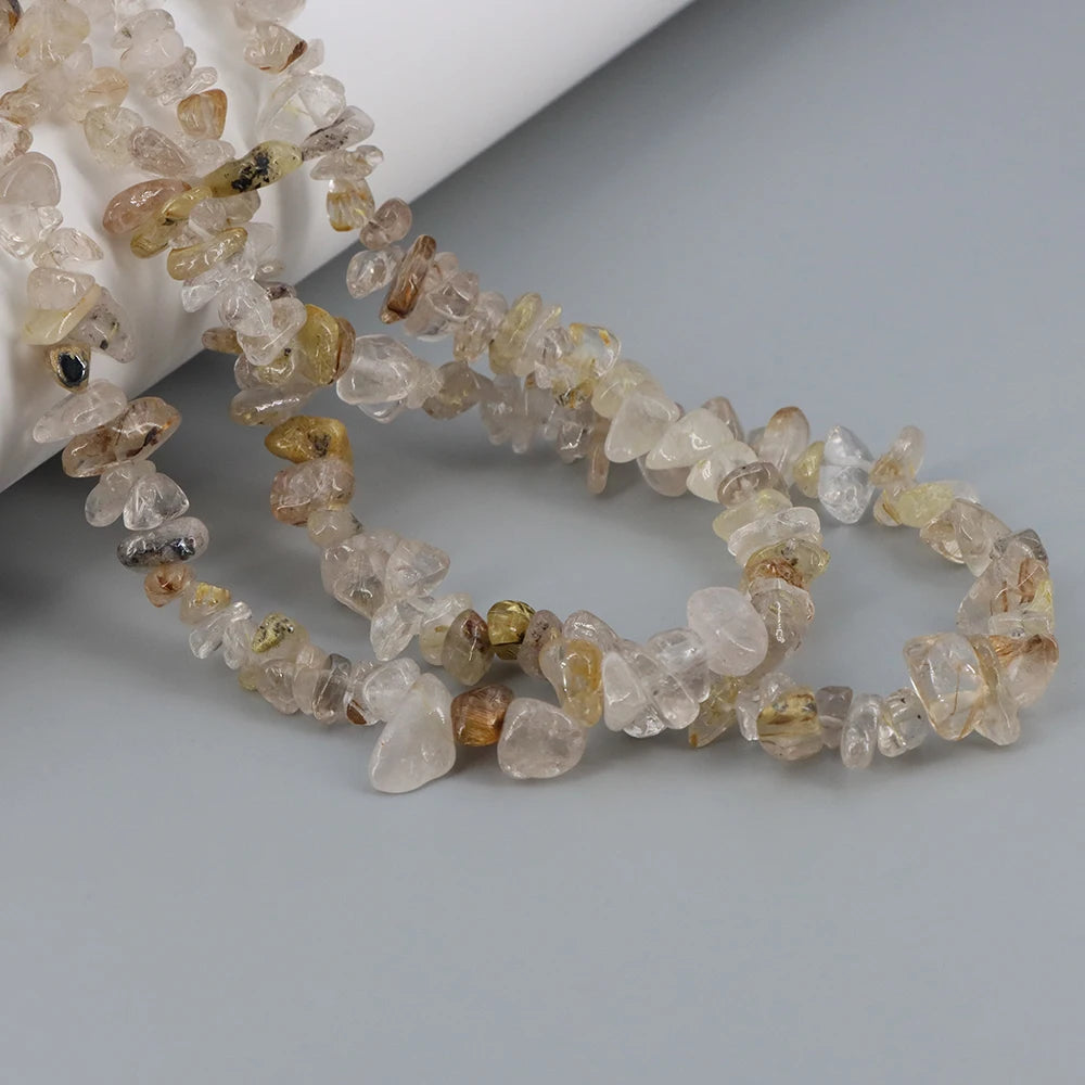3-5mm/5-8mm Natural Garnet Amethyst Aquamarine Beads Irregular Freeform Chip Gravel Shape Stone Bead DIY Jewelry Making Bracelet