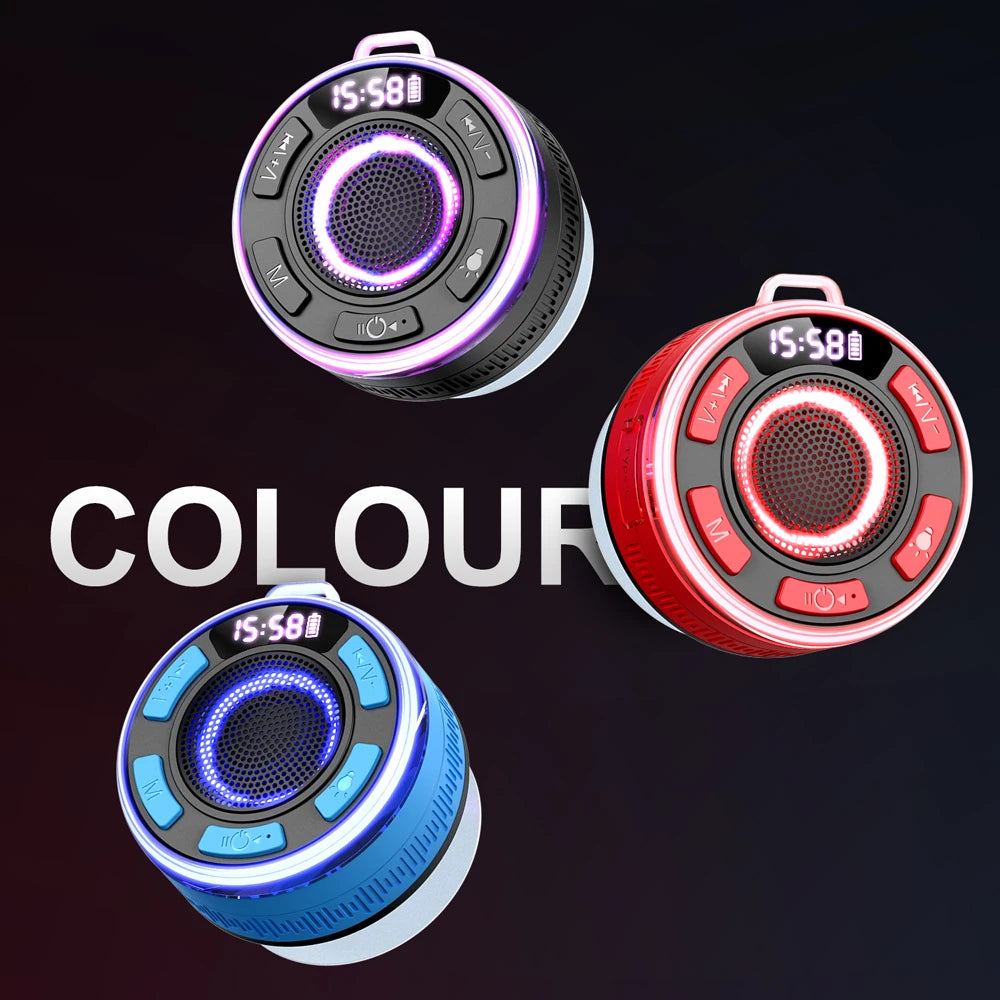 Wireless Bluetooth S3 Speaker IPX7 Waterproof LED Light Strong bass Bluetooth speaker Type-C S3 IPX7 Waterproof 1100mAh with Mic