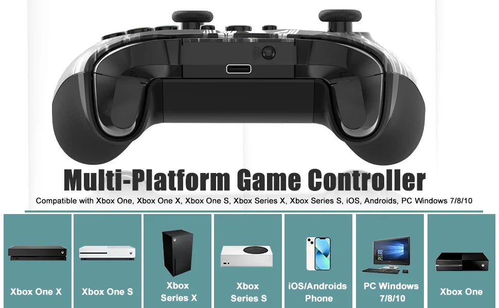 Gaming Gamepad For Xbox One Series X/S Pc With 6-Axis Gyro Sensor Dual Vibration Hall Effect Wireless Game Xbox Controller
