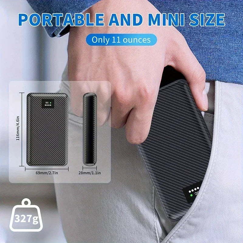 Powerbank 40000mAh Portable Heating Mobile Power Supply for Heating Vest Jacket Gloves Electric Heating Equipment DC Power Bank
