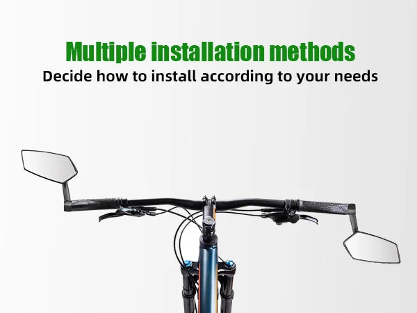 RBRL Bike Mirror Anti-shake Bicycle Side Mirror Durable 360 Rotatable Extended Rearview Mirrors for MTB Electric Bike