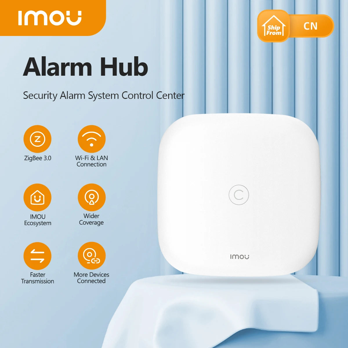 IMOU Home Wifi Alarm System Zigbee 3.0 Real Time App Push Motion Sensor Alarm Siren Window Door Sensor IP Camera Work with Alexa