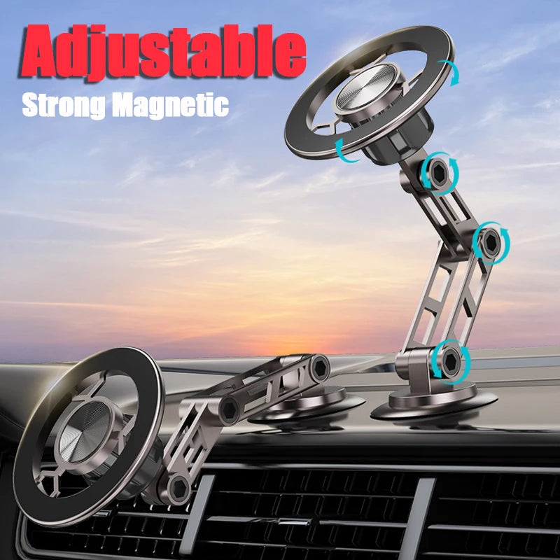 Metal Magnetic Car Phone Bracket with 360° Degree Rotating Accessory Foldable Ventilated Magnet Gps Cars Accessories for Phones