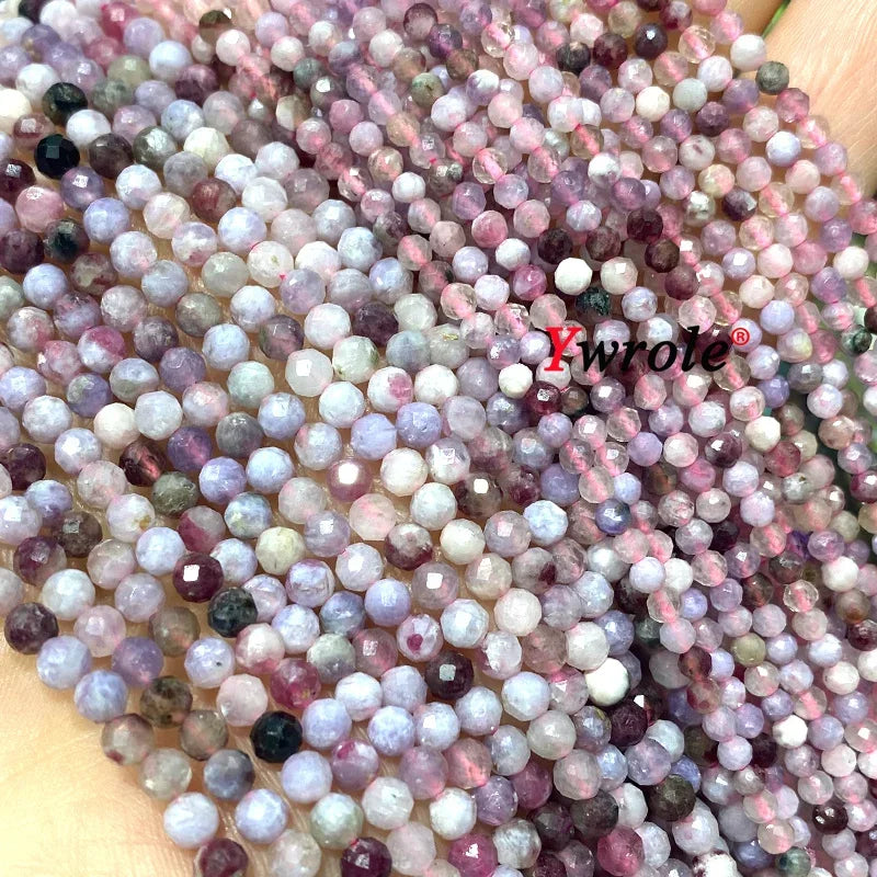 Natural Red Garnet Stone Beads 2 3 4mm Faceted Loose Round Gemstone For Jewelry Making DIY Bracelet Earrings Accessories 15''