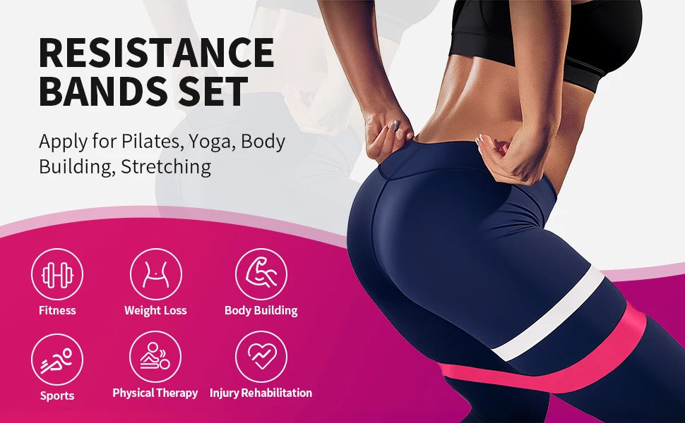Different Resistance Bands Yoga Band Fitness Exercise Training Hip Tension Band Leg Squat Dance Elastic Loop Stretch Band