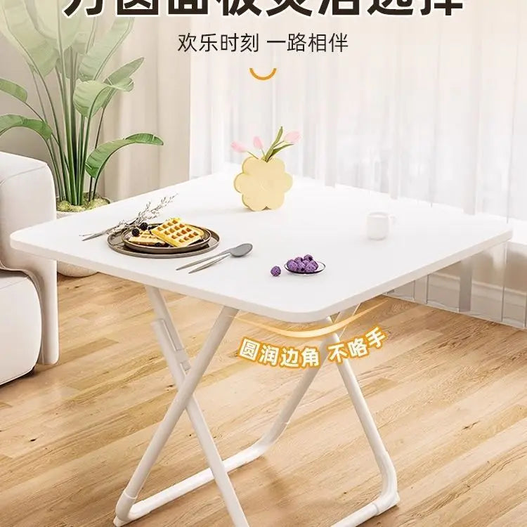 Folding Dining Table Household Small Apartment Eating Square Table Balcony Portable Dining Table Simple