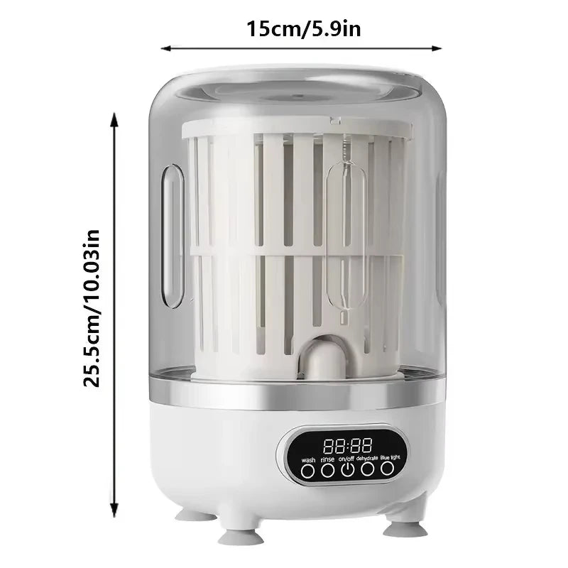 Mini turbo washing machine fully automatic small USB charging portable sock and underwear specific washing dehydrate machine