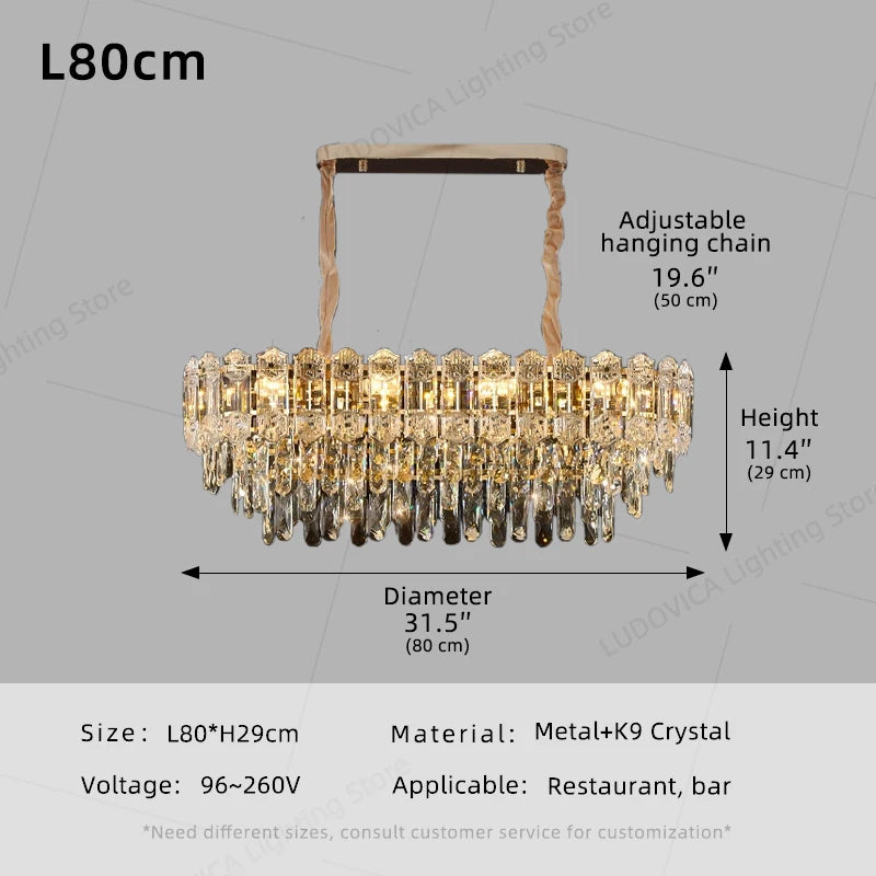 Modern Living Room High Ceiling Chandelier Crystal LED Chandelier Designer Nordic Dining Room Lamp Lighting