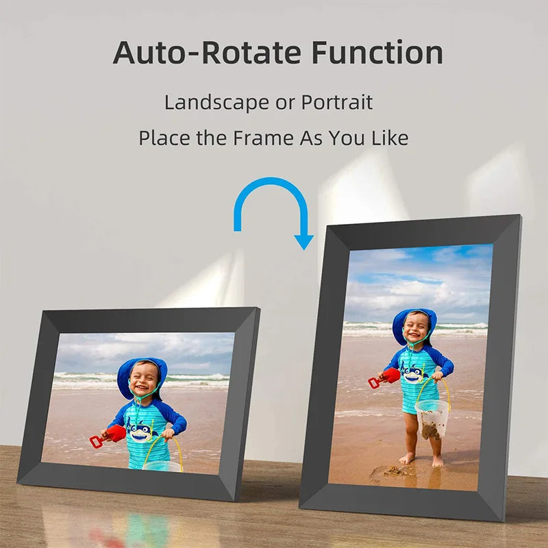 Frameo 10.1 Inch WiFi Digital Picture Frame 1280 * 800 IPS HD Cloud Smart Digital Photo Frame Wall Mountable Christmas Gift