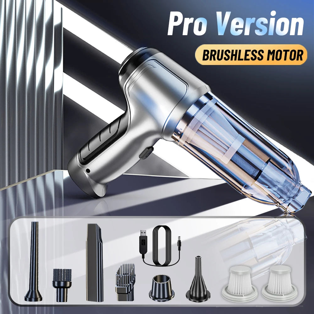 Car Vacuum Cleaner Wireless Portable Vacuum Cleaner 95000PA High Power 2 in 1 Mini Handheld Vacuum Cleaner Blower for Car Home