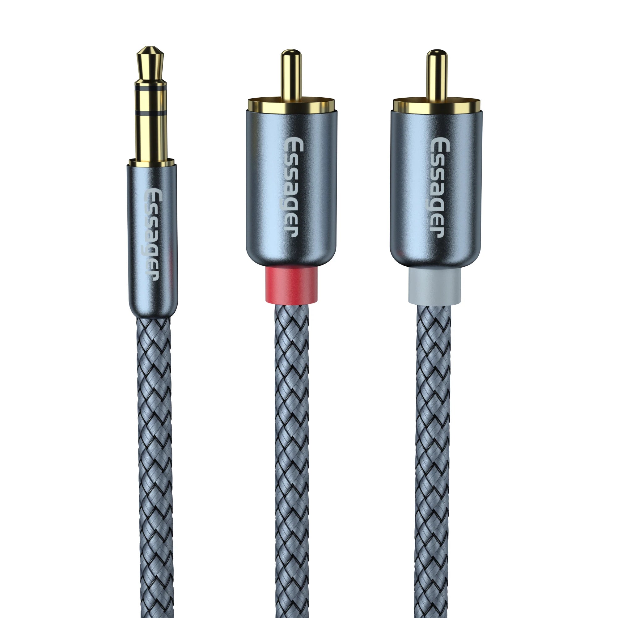 Essager RCA Audio Cable Jack 3.5 to 2 RCA Cable 3.5mm Jack to 2RCA Male Splitter Aux Cable for TV PC Amplifiers DVD Speaker Wire