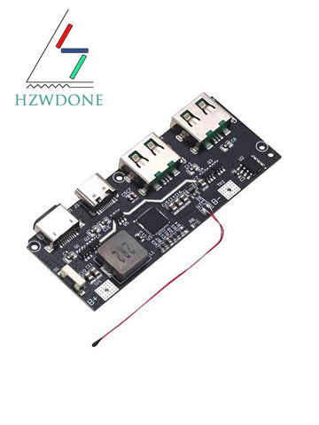 22.5W Power Bank 5-port Bidirectional Fast Charging Mobile Power Module Circuit Board DIY Motherboard Kit QC4+PD3.0