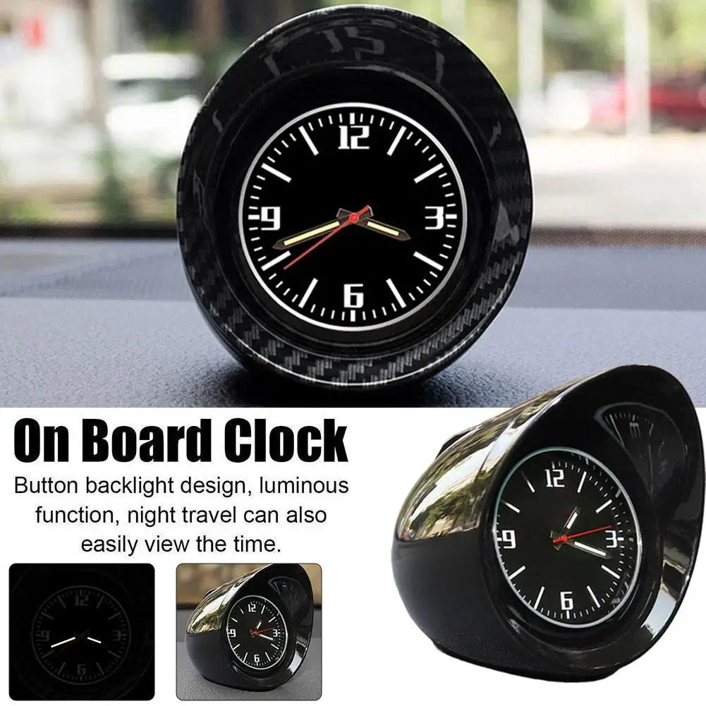 Car Clock Luminous Mini Automobiles Internal Stick-On Digital Watch Mechanics Quartz Clocks Auto Ornament