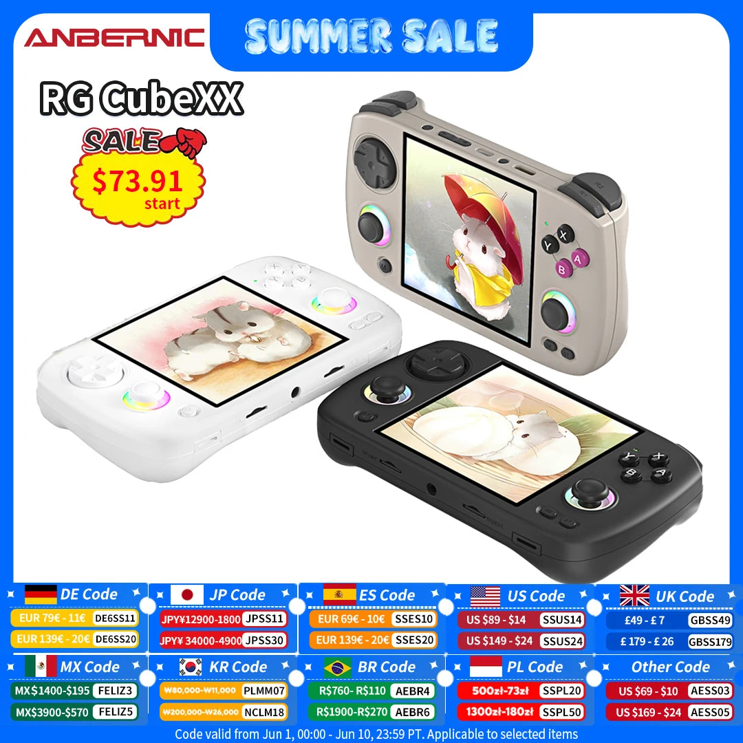 Anbernic RG CubeXX Retro Handheld Games Console Linux RGB Joystick Video Gaming Player Supports WIFI Bluetooth HD TV Connection