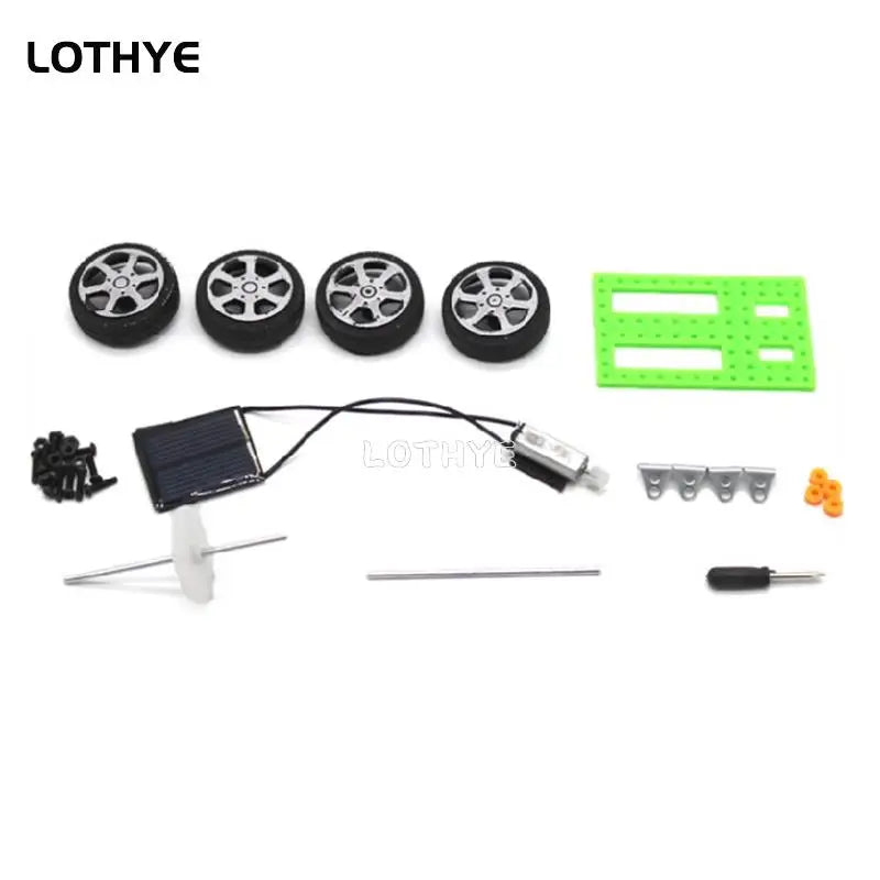 DIY Solar Car Mini Powered Car Kit Children's Gadgets Hobby Fun Children's Robot Car Assemble Kit Gift