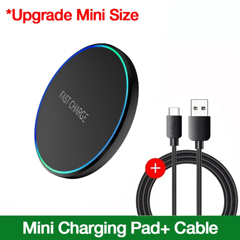 NEW 100W  Wireless Charger for iPhone 13 12 11 Xs Max X XR 8 Fast Charging Pad Ulefone Doogee Samsung Note 9 8 S10 Plus S20 21