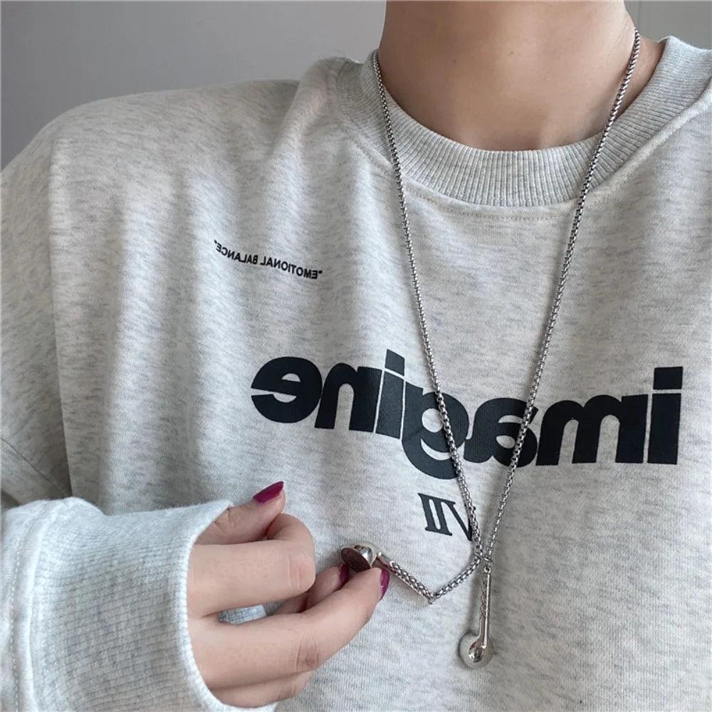 Personalized Hip-hop Headphone Design  Adjustable Necklace for Women Men Stainless Steel Clavicle Chain Jewelry Accessory Gifts
