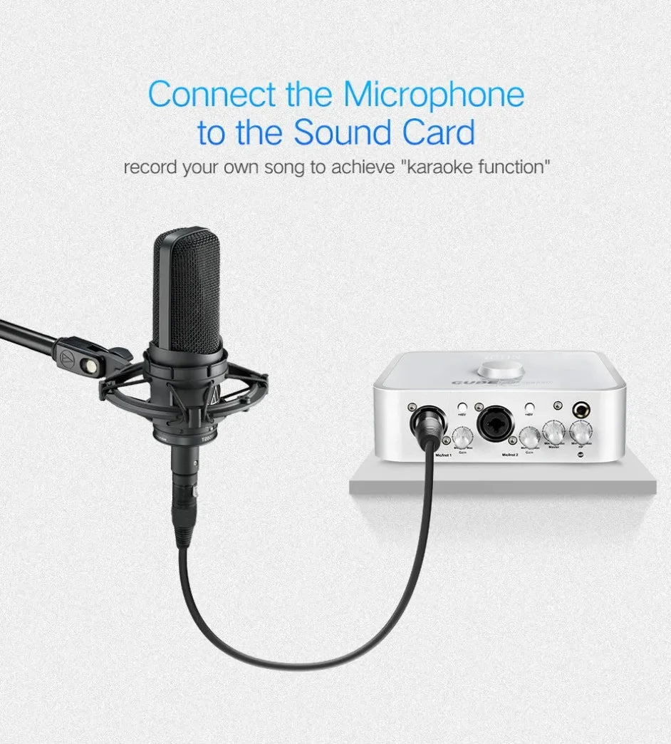 XLR Cable Audio Line 3Pin XLR Male to Female Microphone Extension Cable for Mixer Amplifiers Sound Cannon Balanced XLR Cable