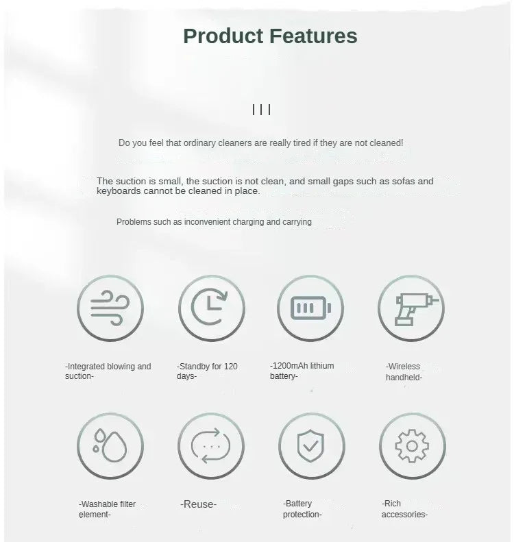 Portable Small Vacuum Cleaner For Multi Purpose Vehicles Small Household Pump Handheld Car Vacuum Cleaner