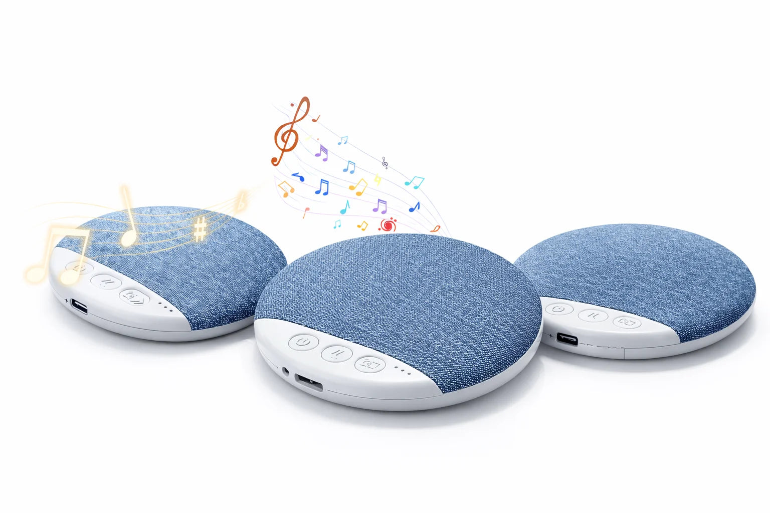 Bluetooth Pillow Speaker for Sleeping, Ultra-Thin Under Pillow Sound Machine with White Noise HiFi Stereo Audio Sleeping Aid