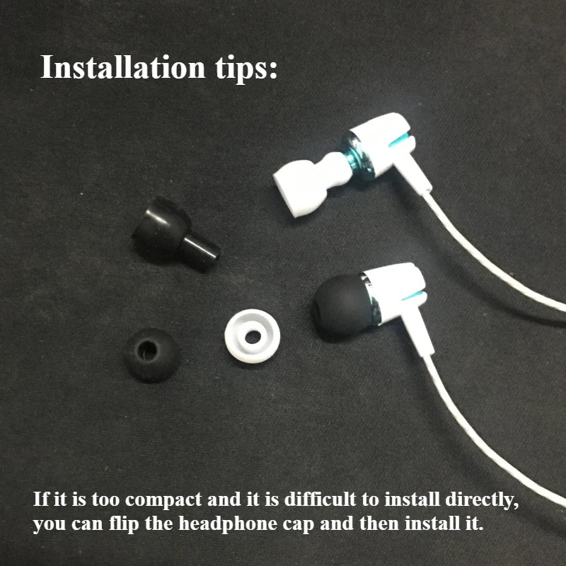 Silicone Replacement Eartips Earbuds Cushions Ear Pads Cover Hearing Aid Headset Cap for In-Ear Headphones Earphones Accessories
