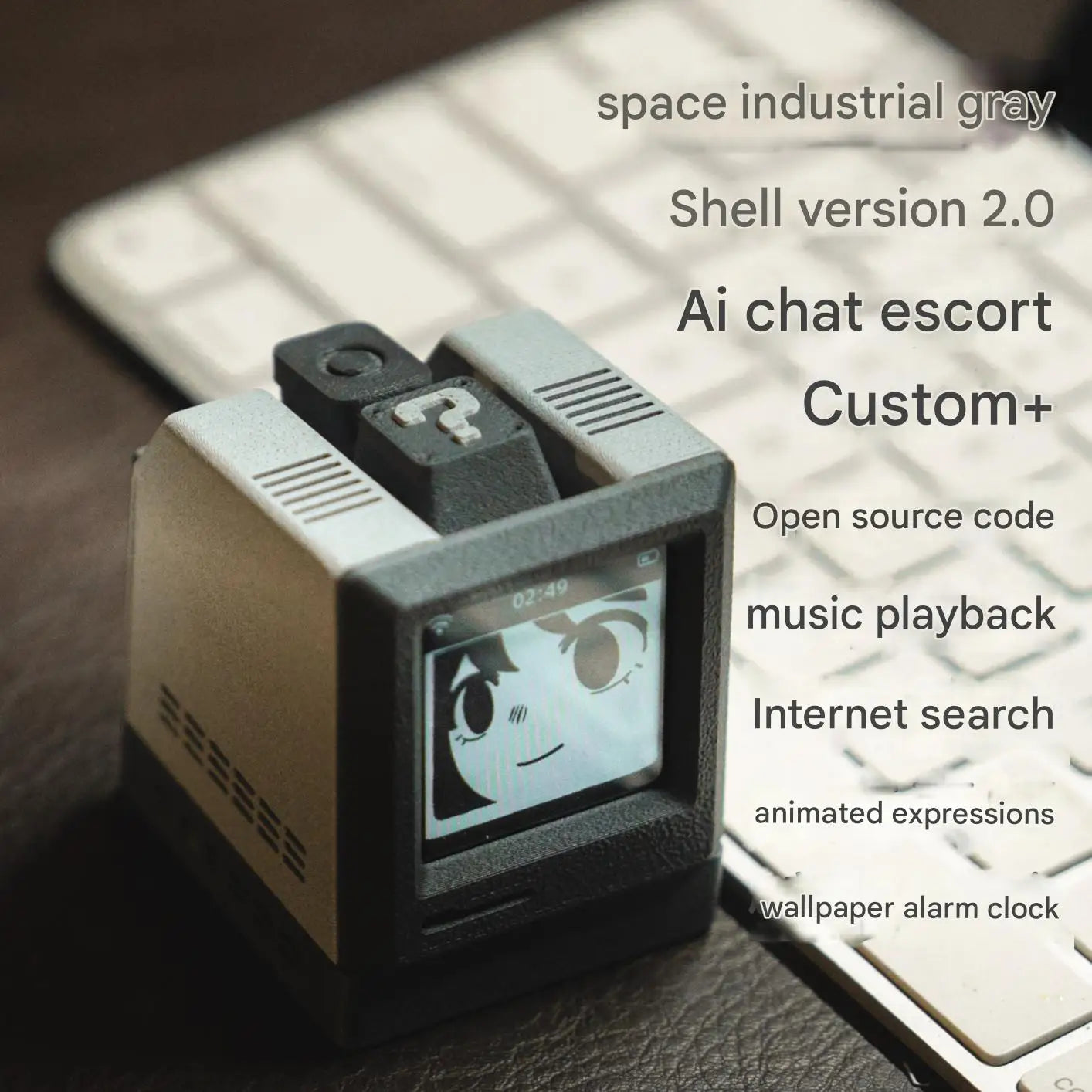 Alarm Clock AI Desktop Robot Customizable DIY ESP32－S3MAX Chat Robot Voice Dialogue Recognition 3D Printing Voice Assistant