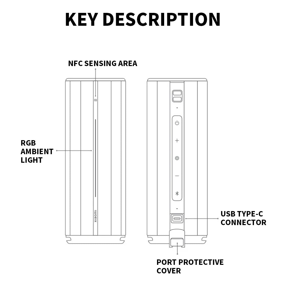 New Xiaomi Bluetooth Speaker ASM02A Bluetooth 5.3 LHDC 5.0 HyperOS IP67 93dB 40W Battery life Outdoor Portable Sound Mi Home APP