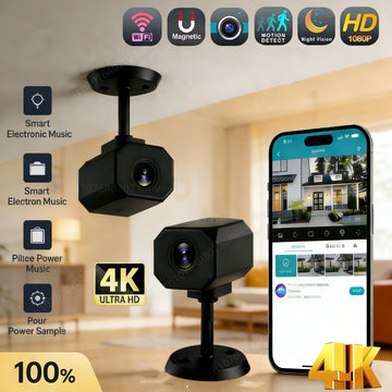 4K HD WiFi Mini Security Camera Smart Home Indoor IP Surveillance with APP Remote Monitoring Lightweight Portable Design 2026