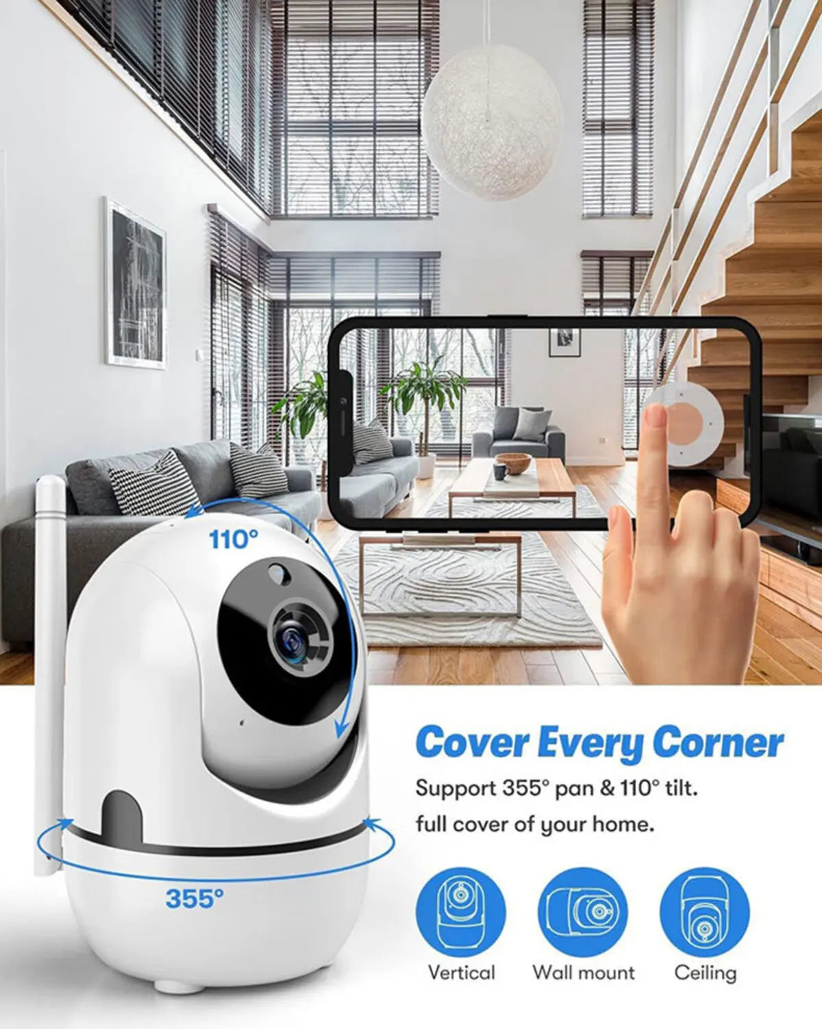 Mini Camera Smart Home Auto Tracking 1080P Wifi IP Camera Full Network Wireless CCTV Video Baby Security Camera