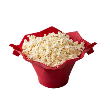 Popcorn Bow Foldable Microwave Oven Popcorn Bowl DIY Silicone Popcorn Maker Dishwasher Safe Home Kitchen Tool for Making Popcorn
