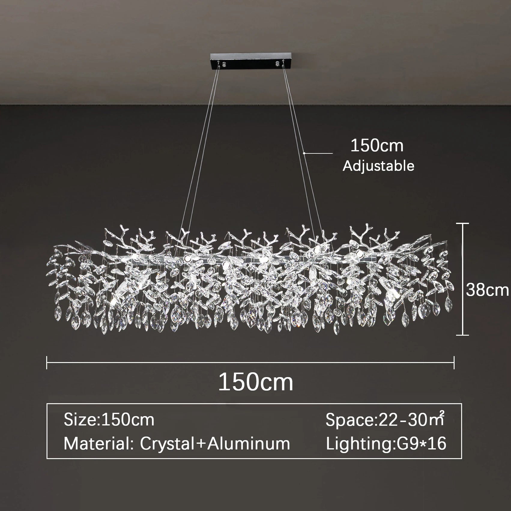 Luxury Modern Ceiling Chandelier Interior Decoration Villa Dining Living Room Crystal Pendant Lamp Home LED Lighting Fixtures
