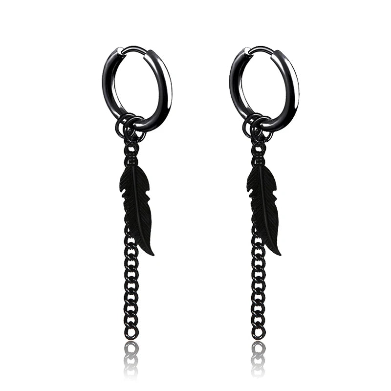 1 /11 Pairs Punk Stainless Steel Stud Earrings Black Earrings Set For Men Women Vintage Hip Hop Piercing Ear Jewelry Accessories