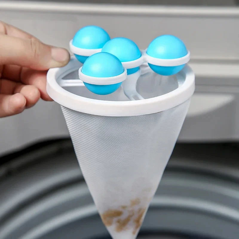 Washing Machine Hair Catcher Pet Hair Removal Floating Clothes Collector Filter Mesh Dirty Fiber Laundry Bag Cleaning Tools 2025