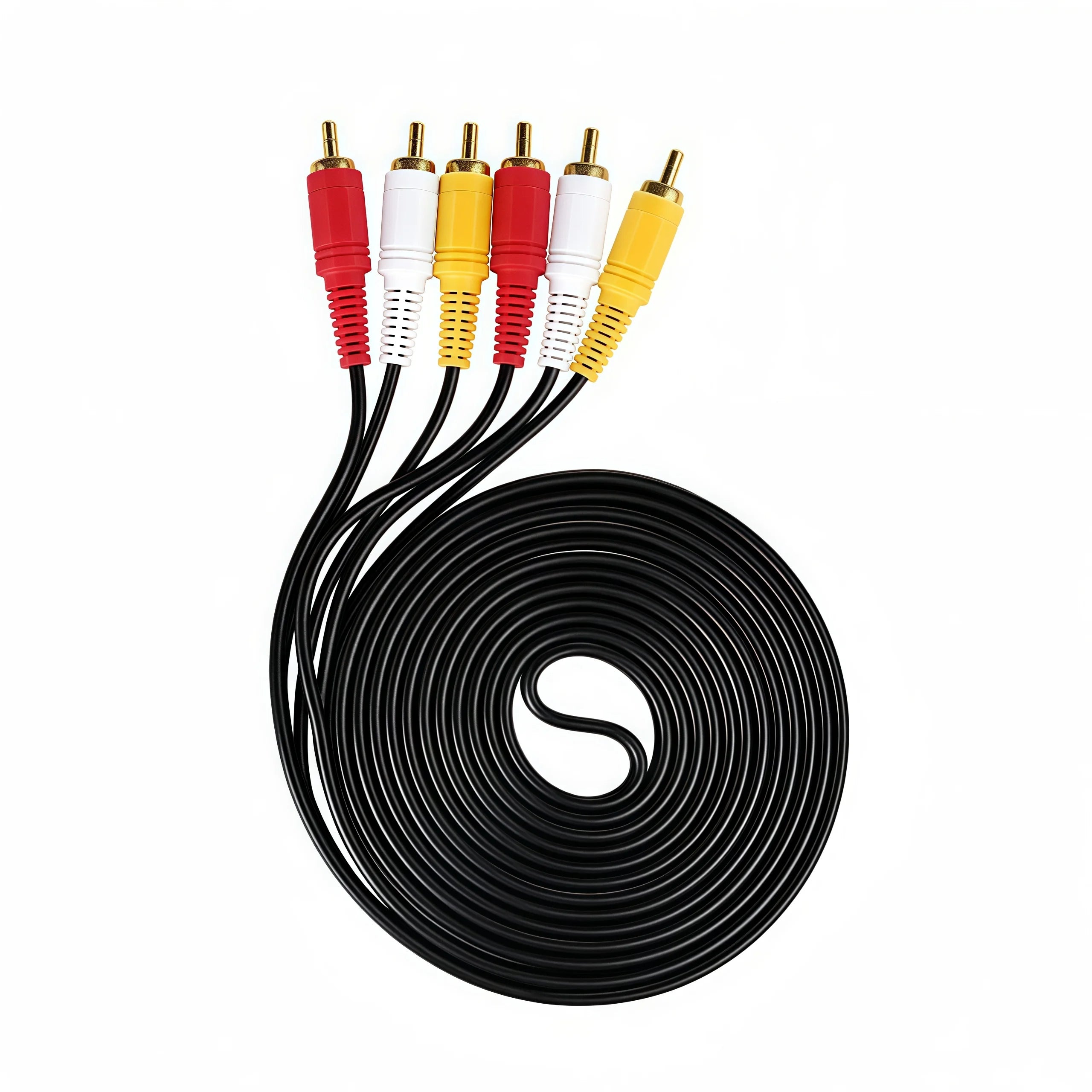 3 RCA to 3 RCA Composite AV Cable - Male to Male Audio Video Cable for TV/DVD/Home Theater (Wholesale Available)