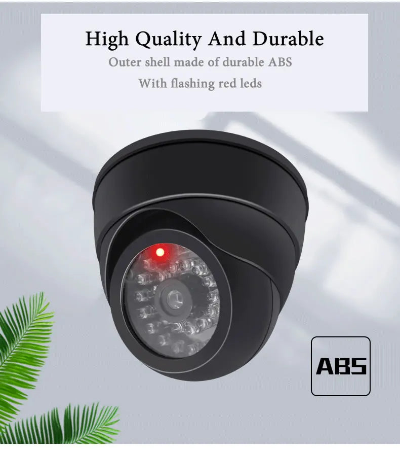 Creative Flashing Led Fake Camera Black Plastic Dome CCTV Dummy Camera Surveillance Security System Power Via AA Battery