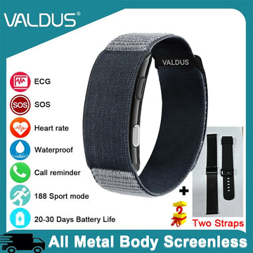 VALDUS 2026 New VITRO NO Screen Smart Bracelet ECG SOS Heart Rate Blood Pressure Sports Fitness Waterproof Screenless Smartwatch