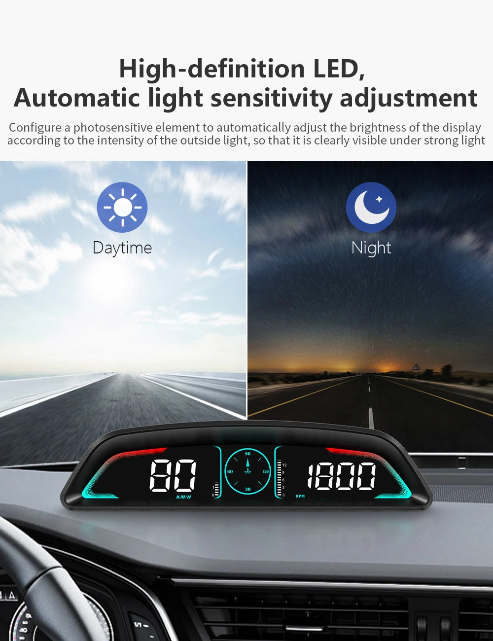 Car OBD/GPS B3 G3 Head Up Display Digital Speedometer Multifunctional HUD Display With Alarm Function Car Auto Accessories