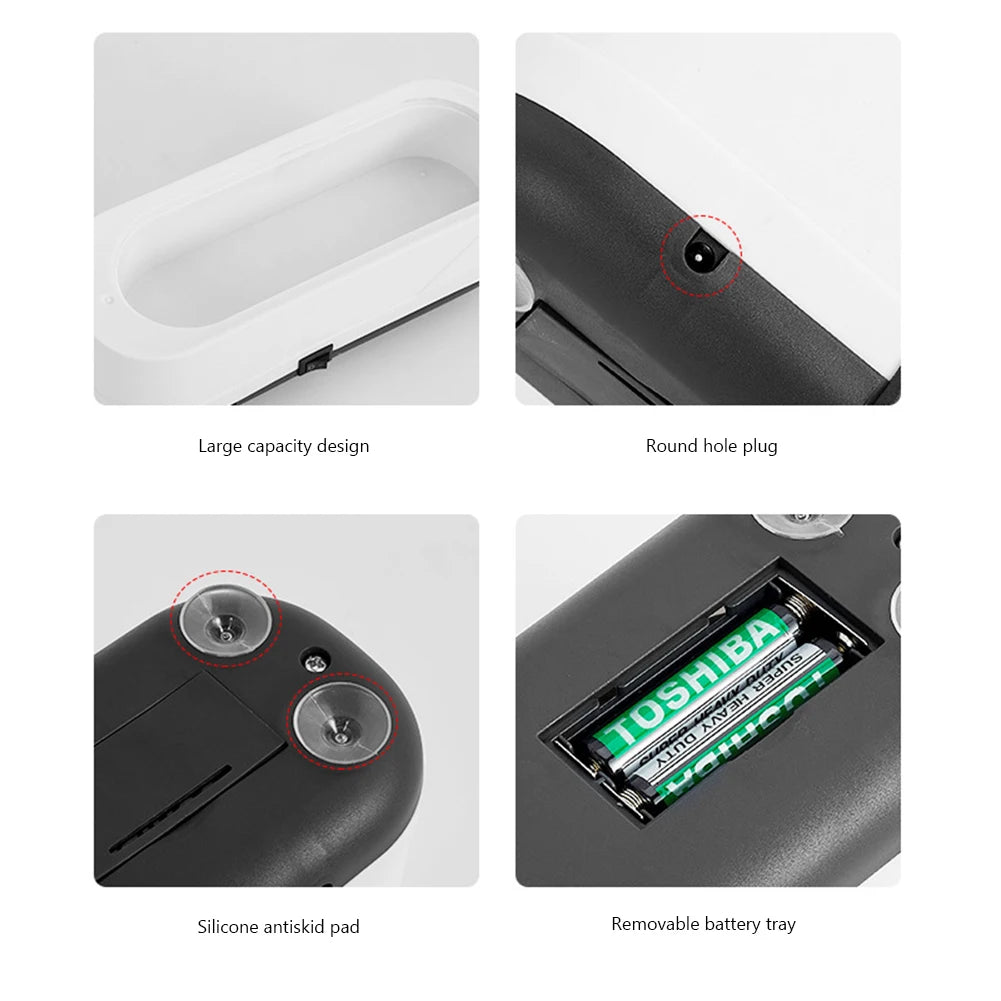 Ultrasonic Cleaning Machine Jewelry Eyeglasses Watches Cleaner USB Rechargeable Cleaning for Pacifier Makeup Tool Eyeglasses