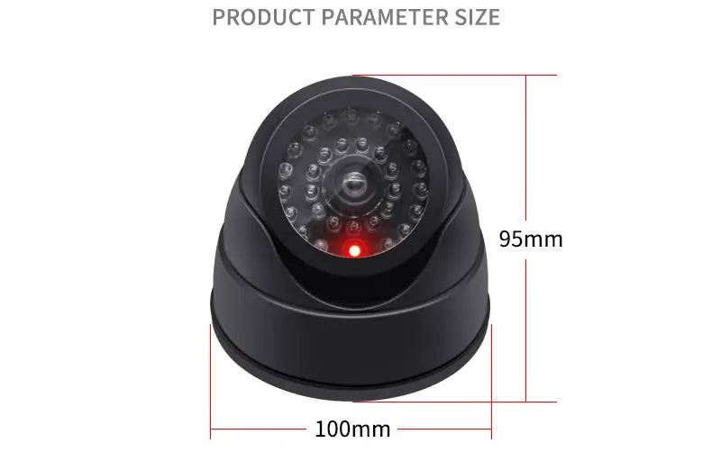 Creative Flashing Led Fake Camera Black Plastic Dome CCTV Dummy Camera Surveillance Security System Power Via AA Battery