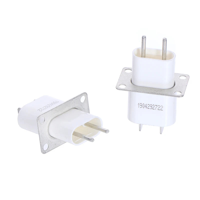 2 pcs Microwave Oven Magnetron Tube with Through-Core Capacitor Pin Sockets Electronic Converter for Home Appliance Repair
