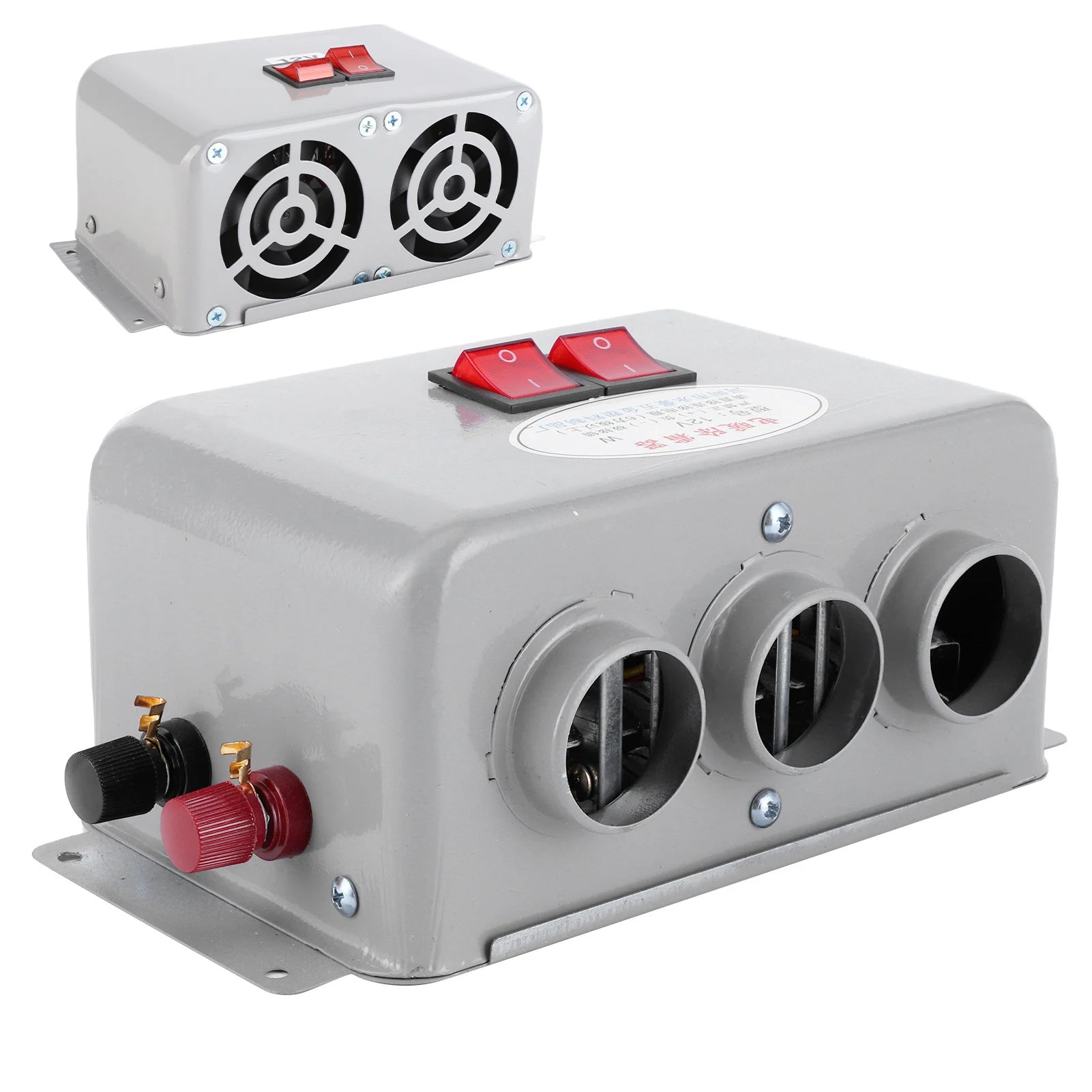 12V Car Heater Auto Warming Car Heater Compact Car Heater 3 Hole 400W‑600W Winter Fast Heating Warmer Frost Removing Low Noise