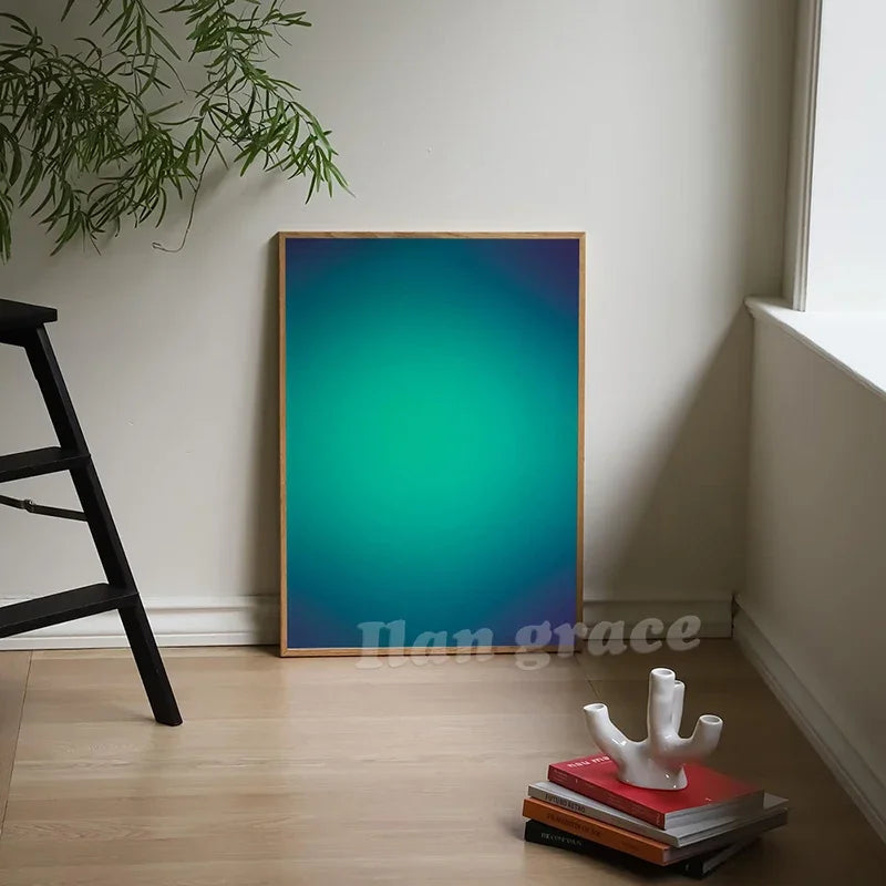Gradient Aura Wall Art Print Affirmation Poster Gradient Artwork Canvas Painting Aesthetics Wall Art Decoration Pictures