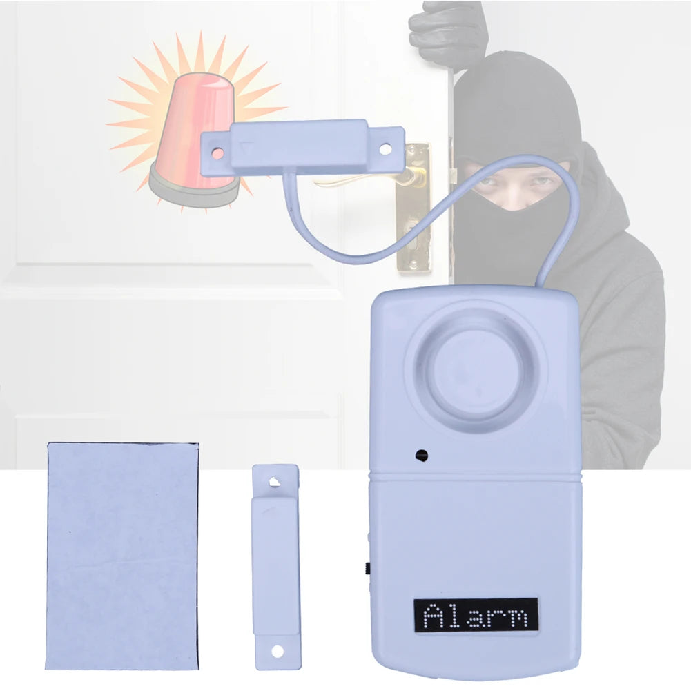 Mini Alarm Sensor Detector Battery Powered Sticky Window Magnetic Alarm System Easy Installation Lightweight for Factory Company